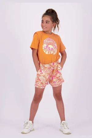 Vingino Casual short Rondha met all over print Korte broek Meisjes Katoen