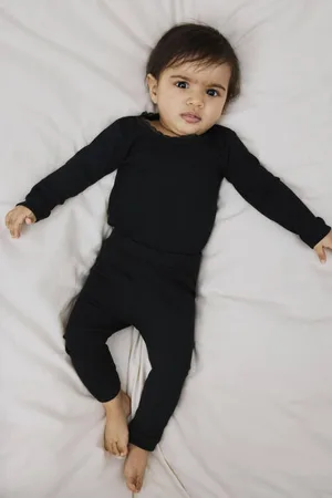NAME IT BABY baby broek NBNKAB zwart Legging Jongens/Meisjes Katoen Effen