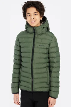 Protest Gewatteerde jas Yates Jr olijfgroen Outdoor jas Jongens Polyester Capuchon