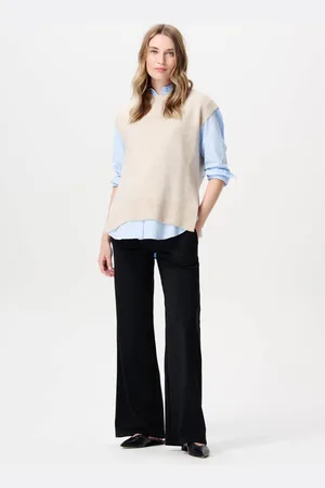 Noppies Maternity wide leg high waist zwangerschaps casual broek Dames Travelstof