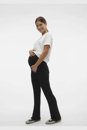 Mama;licious High waist flared zwangerschapslegging MLBRYNJA Broek Dames Modal