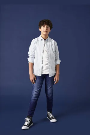 ONLY KIDS BOY overhemd KOBNIELS met backprint Jongens Katoen Klassieke kraag