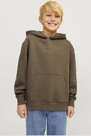 JACK & JONES JUNIOR hoodie JJESTAR met logo Sweater Tekst