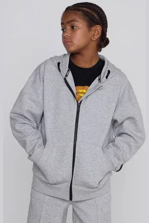 CoolCat Unisex Vest Charly met Capuchon Grijs Printopdruk