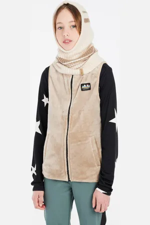 Protest Bodywarmer PRTZELDA JR beige Meisjes Polyester Opstaande kraag
