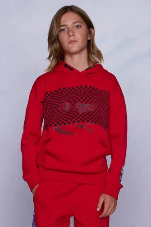 CoolCat Hoodie Neo met Racer Print Sweater Jongens Katoen Capuchon