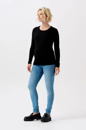 Noppies Maternity zwangerschaps skinny jeans Blauw Dames Stretchdenim