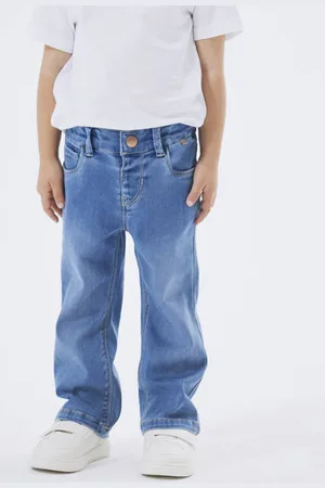 NAME IT MINI bootcut jeans NMFSALLI Blauw Meisjes Lyocell