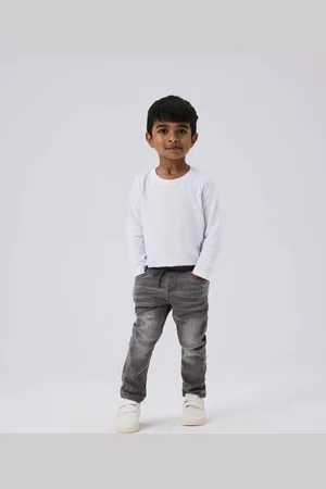 NAME IT MINI slim fit jeans NMMRYAN Grijs Jongens Jog denim