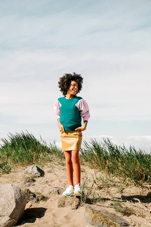 Me & My Monkey Sweater Nola Trui Blauw Meerkleurig