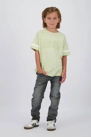 Vingino Slim fit jeans grey denim Grijs Effen