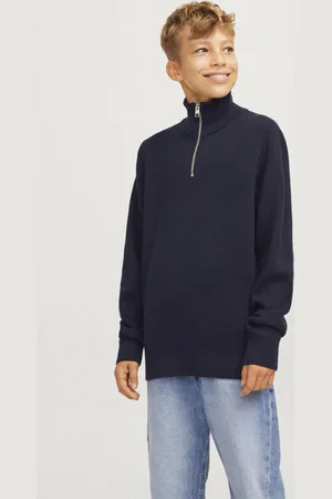 JACK & JONES JUNIOR gebreide trui Jongens Katoen Opstaande kraag