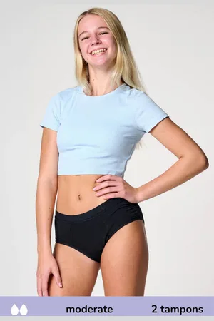 Moodies Undies Hipster menstruatieslip Medium Meisjes Bamboe Effen