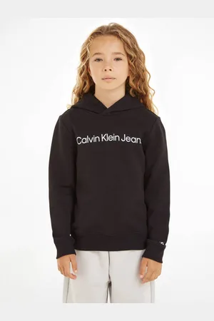 Calvin Klein Hoodie Terry met logo Sweater Jongens Katoen Capuchon