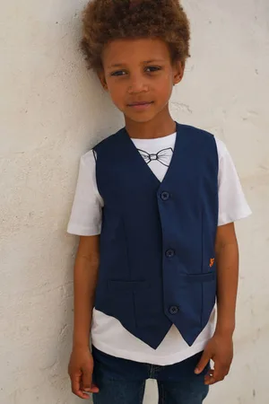 TYGO & vito Gilet Blauw Jongens Polyester V