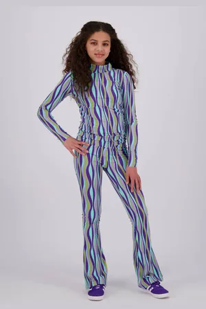 Raizzed Flared legging paars Broek Meisjes Stretchkatoen All over print