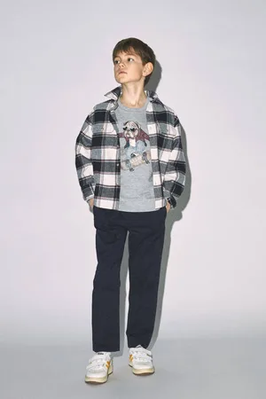 NAME IT KIDS overshirt NKMTAMOL met ruitdessin donkerblauw Overhemd Jongens Katoen Klassieke kraag