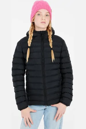 Protest Gewatteerde jas Fair jr zwart Outdoor jas Jongens/Meisjes Polyester Capuchon