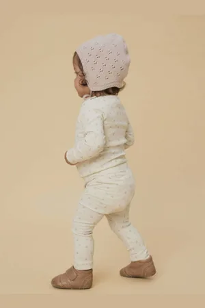 Lil Atelier BABY ropmper NBFGAGO ecru/roze Romper Meisjes Katoen Ronde hals