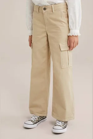 WE Fashion Blue Ridge loose cargo broek Groen Meisjes Katoen