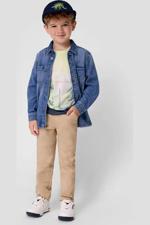 QS by s.Oliver Casual broek Jongens Stretchkatoen Effen