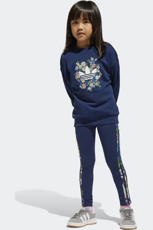 adidas Originals Originals x Liberty London legging Set Shirt + broek Meisjes Katoen Ronde hals