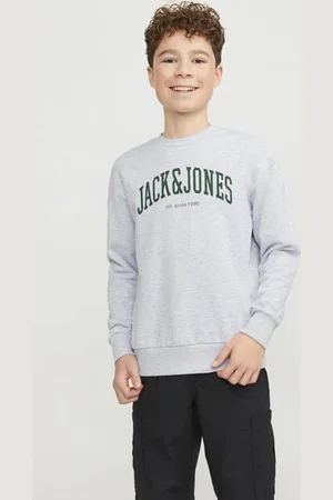 JACK & JONES JUNIOR sweater JJEJOSH met tekst Tekst