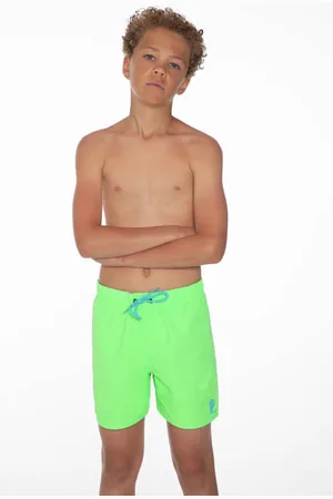 Protest Zwemshort CULTURE JR neon groen Jongens Polyamide Effen