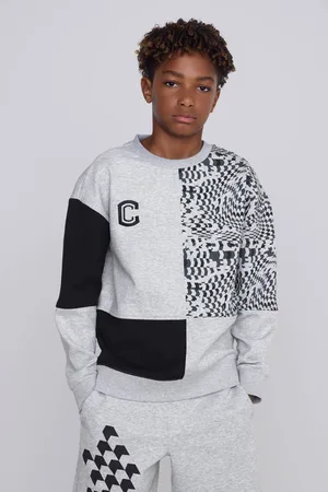 CoolCat Sweater Nathan met allover print Printopdruk