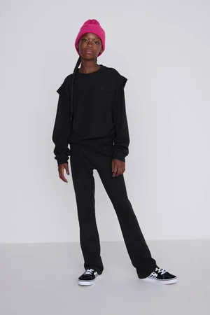 CoolCat Flare Broek Corry met 3D logo Meisjes Viscose Printopdruk