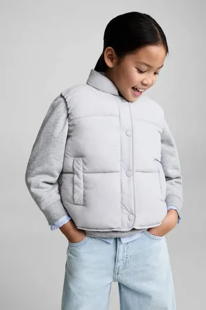 MANGO Bodywarmer Meisjes Polyamide Opstaande kraag Effen