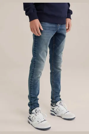WE Fashion Blue Ridge skinny jeans Blauw Jongens Stretchdenim