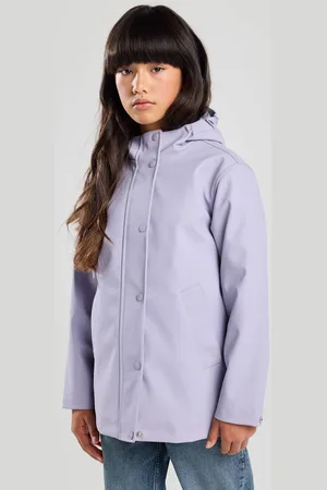 America today Regenjas Paars Meisjes Polyester Capuchon Effen