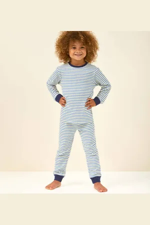 Little Label Gestreepte pyjama Jongens Stretchkatoen Ronde hals