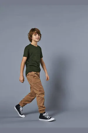 ONLY KIDS BOY regular fit cargobroek KOBLAURITS Jongens Stretchkatoen