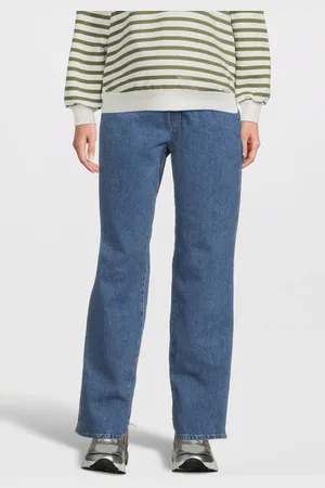 Mama;licious Zwangerschaps straight leg jeans MLKYOTO Blauw