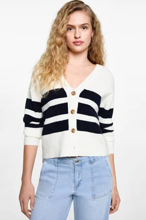 MANGO Vest wit gebreid Meisjes Viscose V