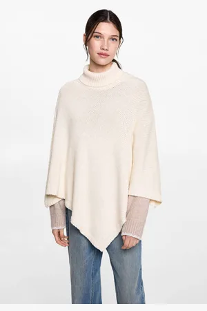 MANGO Poncho Trui Meisjes Polyamide Col Effen