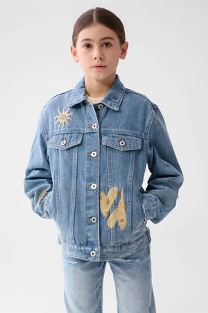 SHOEBY Spijkerjas medium blue denim All over print