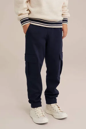 WE Fashion Blue Ridge slim cargo broek Jongens Polyester