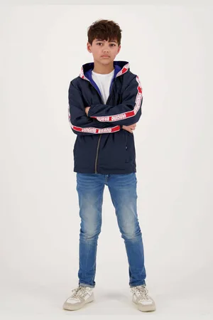 Vingino Reversible zomerjas Tape met contrastbies hardblauw/donkerblauw Jongens Nylon Capuchon