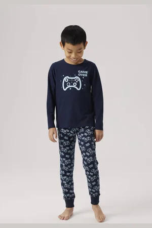 NAME IT KIDS pyjama met all over print Jongens Stretchkatoen Ronde hals