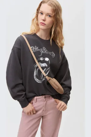 MANGO Sweater Grijs Printopdruk
