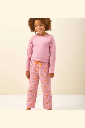 Little Label Pyjama met all over print op de broek Meisjes Stretchkatoen Ronde hals