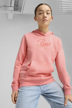 PUMA Hoodie Ess Script Trui Meisjes Katoen Capuchon Effen
