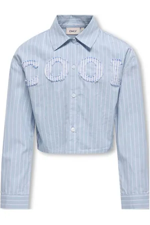 ONLY KIDS GIRL blouse Meisjes Katoen Klassieke kraag Streep