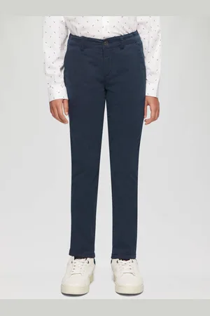 QS by s.Oliver Chino donkerblauw Broek Jongens Stretchkatoen Effen