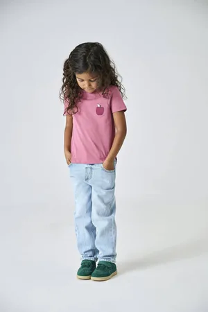 ONLY KIDS MINI straight leg jeans light blue denim Blauw Effen