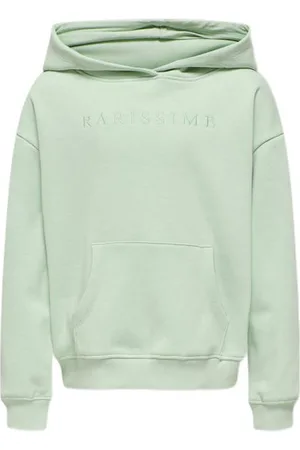 ONLY KIDS GIRL hoodie groen Sweater Tekst