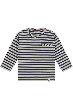 Babyface Longsleeve blauw Jongens Stretchkatoen Ronde hals Streep